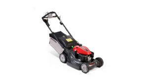 Kosačka Honda, predný trojštvrťový pohľad, sprava.