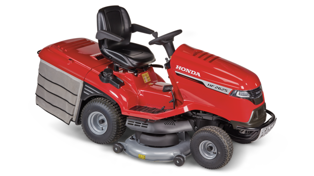 Záhradný traktor, predný trojštvrťový pohľad, sprava.