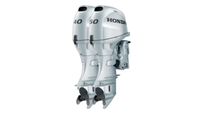 BF40 a BF50, predný trojštvrťový pohľad na motory.